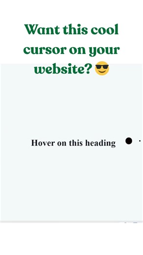 Custom Cursor Effect | JavaScript UI Animation #shorts