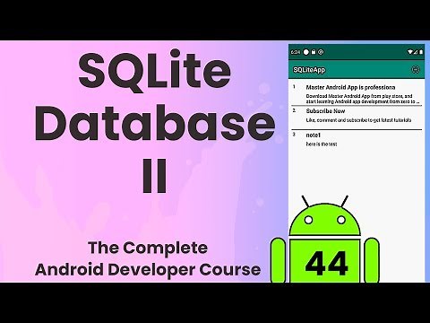 Android SQLite Database part 2 | Android Tutorial #44