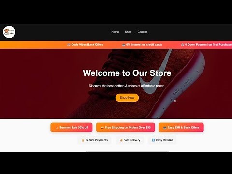 Build a Modern Fashion Store Website | HTML, CSS & JavaScript Tutorial 2025