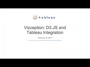 Think Data Thursday: Vizception - D3.JS and Tableau Integration