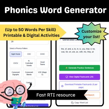 Phonics Word Generator