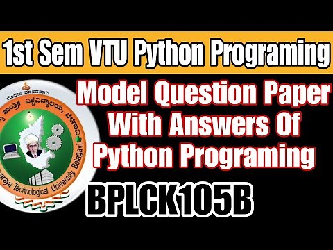 VTU Introduction To Python Programming Model Question Paper With Answers | VTU | Infogoal