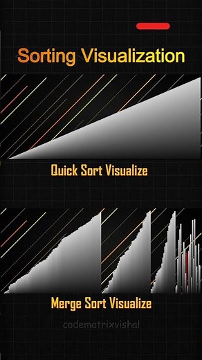 Merge Sort vs Quick Sort Visualization | Sorting Algorithms Comparison | DSA Shorts