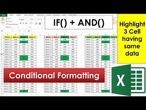 Conditional Formatting in Excel with IF & AND Functions | Step-by-Step Tutorial