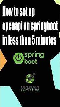 How to set up openapi on springboot in less than 5 minutes