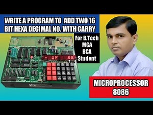 Addition of two 16 bit numbers with carry in 8086 microprocessor | Assembly Language Programming