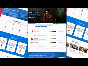 Responsive Online Job Portal Website using HTML CSS and Javascript | Job Vacancy