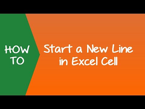 How to Start a New Line in Excel (within cell and formula)
