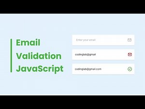 How to Validate Email in HTML CSS & JavaScript | Email Validation
