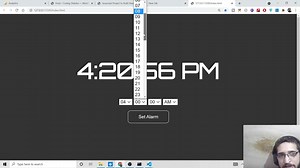 Javascript Project to Build Alarm Clock to Set Alarm of Time With Sound in Browser Using HTML5 &