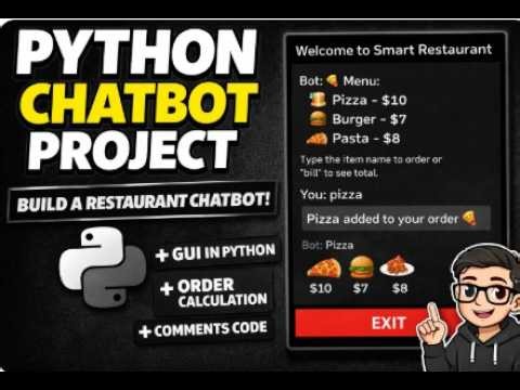 Build a Smart Restaurant Chatbot in Python | Tkinter GUI Project for Beginners