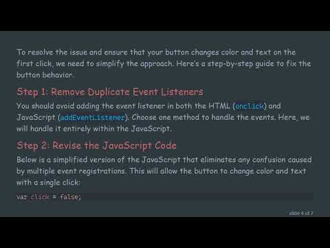 Fixing the Two Clicks to Toggle Issue in JavaScript Buttons