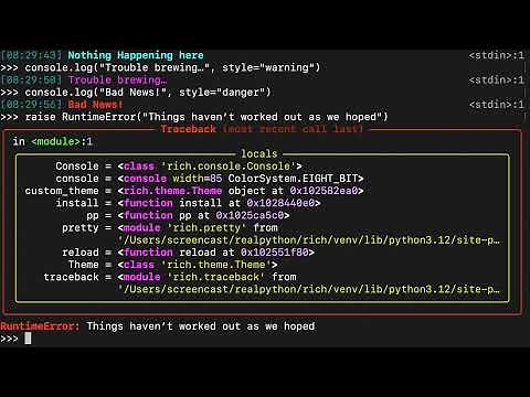Improving Python Console Output With Rich
