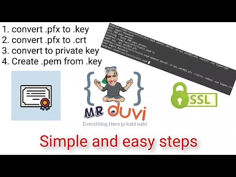 Easy way to Convert PFX to .key & .crt & .pem | Mr. Duvi