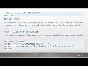 Adding the Current Date Right After a div in Your HTML Section