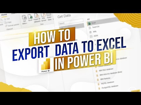 Export Data to Excel in Power BI
