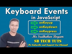Keyboard Events in JavaScript | Events | JavaScript | CLASS-46 | Telugu | Web Technology