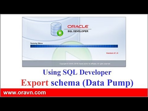 SQL Developer: EXPORT tables, schemes or whole database via Oracle SQL Developer.