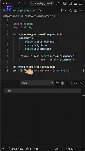 How to Create a Secure Password in Python | Create a Secure Password in Python | Python #Shorts #yt