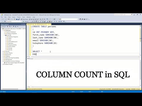 How to get COLUMN COUNT in SQL