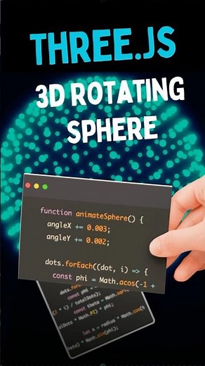 3D Rotating Sphere Animation with THREE.js | Stunning Web Effect