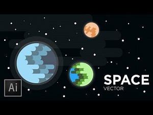 Space & Planets Vector Illustration | Adobe Illustrator Tutorial
