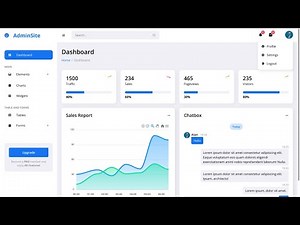 Responsive Admin Dashboard AdminSite | HTML CSS Javascript