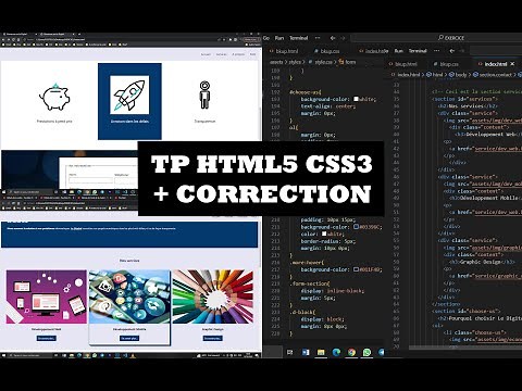 #23 TP HTML5 CSS3 avec correction | tuto / démo / cours / formation HTML CSS débutant et expérimenté