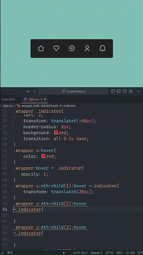 CSS Bottom Navigation Bar with Hover Animation – No JavaScript
