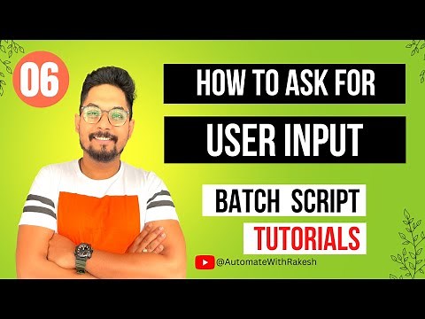 Batch Script For User Input in Variable