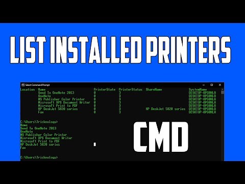 How To List Installed Printers in Windows 10 using CMD