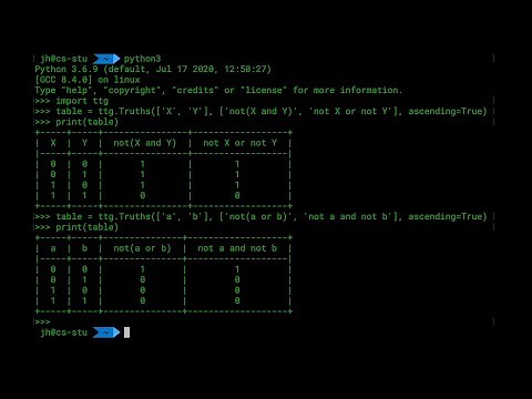 Truth Table Generator with Python