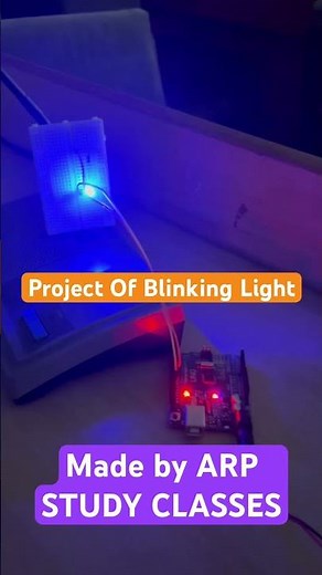 Working Project Of Blinking LED light || Arduino uno || Breadboard || LED || Battery etc