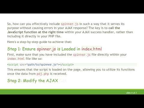 How to Properly Include a JavaScript File in PHP for AJAX Requests