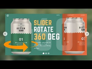 Create Responsive Slider 360 Deg Rotation Effect using HTML CSS & Javascript