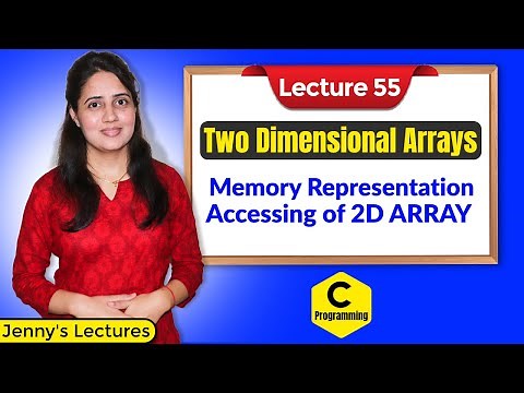 C_55 Access Array Elements |Memory Representation of 2D Arrays | C Programming Tutorials