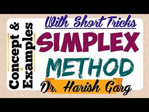 Simplex Method of the LPP | Short Cut trick