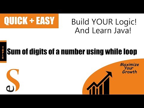Java : Sum of Digits of a Number Using While Loop