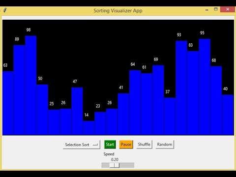 Sorting Visualizer App Using Tkinter in Python