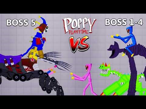 THE PROTOTYPE 1006 Vs All Bosses Chapter 1-4 | Poppy Playtime Chapter 5 | People Playground