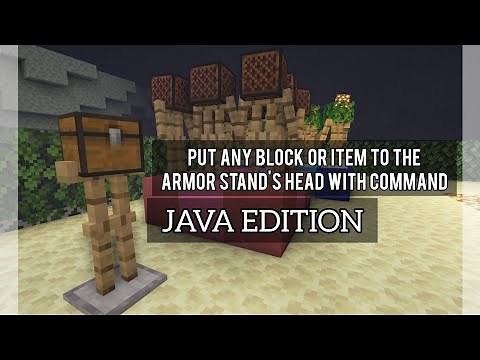 Add Any Block or Item Into the Armor Stand's Head With Command in Minecraft Java Edition