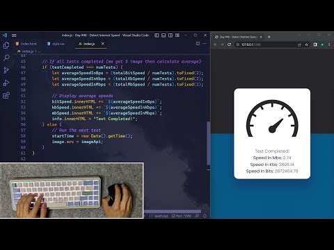 ASMR Programming - Internet Speed Test in JavaScript - No Talking
