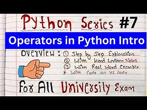 Introduction to Operators in Python | Python Basics Explained | code hacker