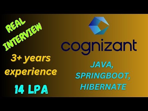 Cognizant 3 Years Interview Experience | Java | Hibernate | Spring Boot | Microservices | SQL