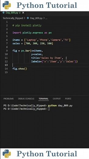 Creating Bar Charts With Plotly Express | Python Tutorial