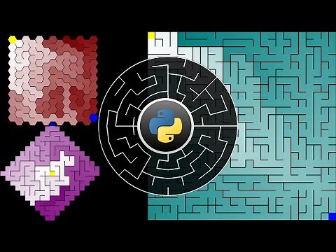 11 Algorithms to Generate Mazes (python)