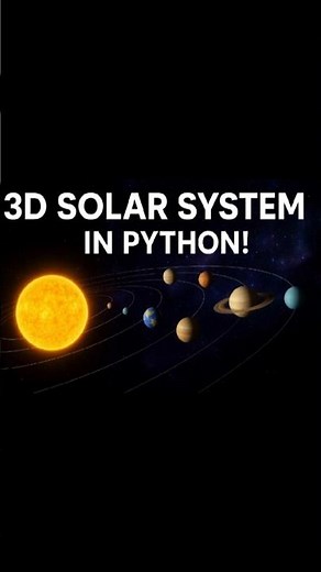 3D Solar System Simulation in Python | Animated Planets with Stars & Glow#shorts #python