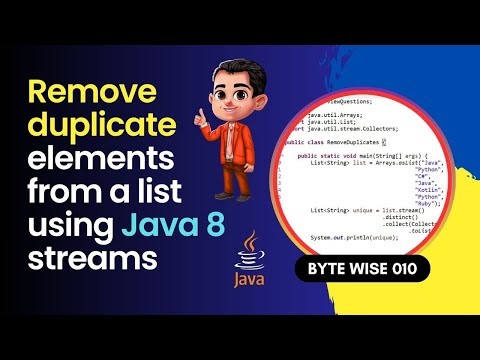 How to Remove Duplicates from a List using Java 8 Streams?