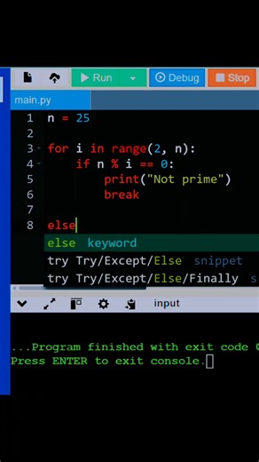 Prime Number Check in Python 🔥 | Easy Logic for Beginners #Shorts #pyhton #viralshorts