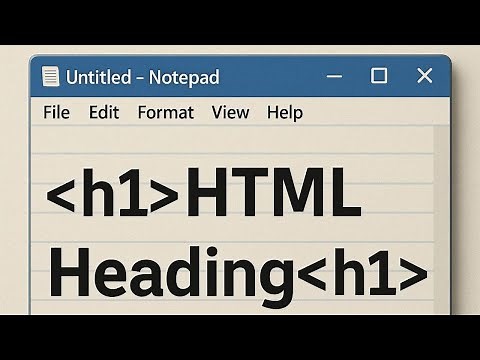 HTML Basics: Writing Your First h1 Tag Using Notepad